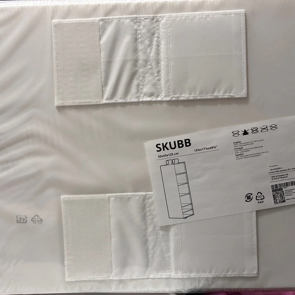 IKEA-SKUBB-White Hanging Closet Organizer